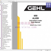 GEHL机械重型设备挖掘机装载机零件图册手册PDF