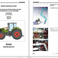 克拉斯拖拉机维修手册、操作员装配手册、技术系统完整Claas Axion 850 840 830 820 810 (A09)