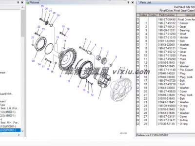 小松推土机电子配件目录零件图册 小松D475A-1 D475ASD-5E0  Komatsu Bulldozer Parts Catalog图2