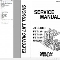 力至优叉车FB，FBR，HT，PLD，RB，RFT，SBW零件图册维修手册合集Nichiyu Forklift